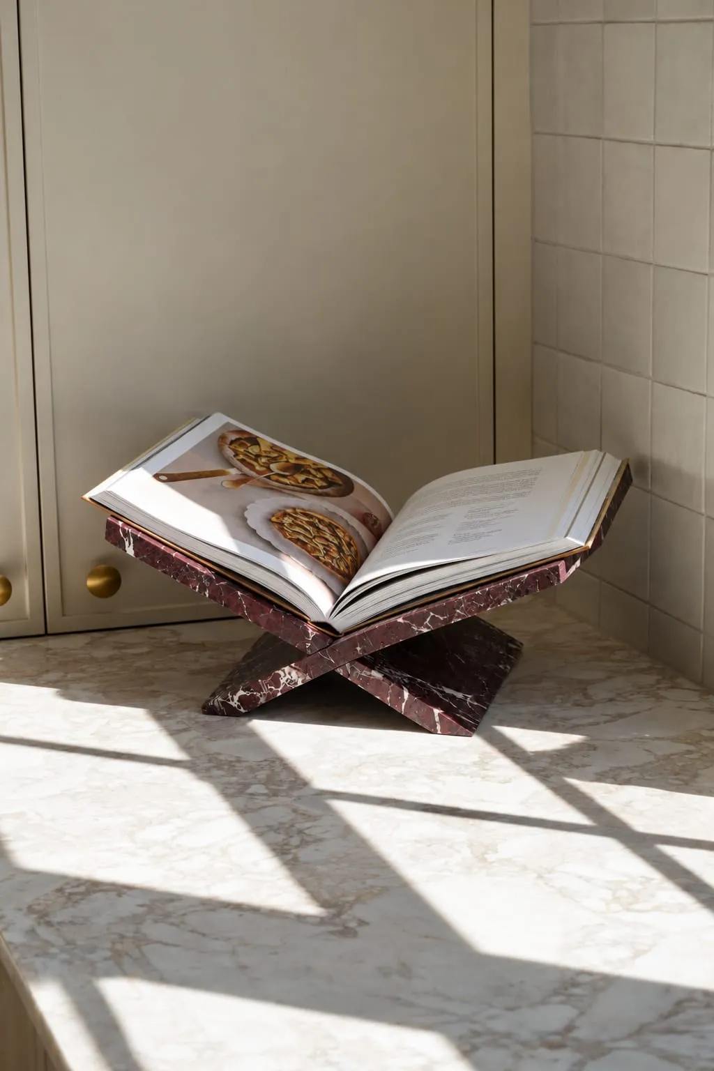 Book Stand in Rosso Levanto, at home