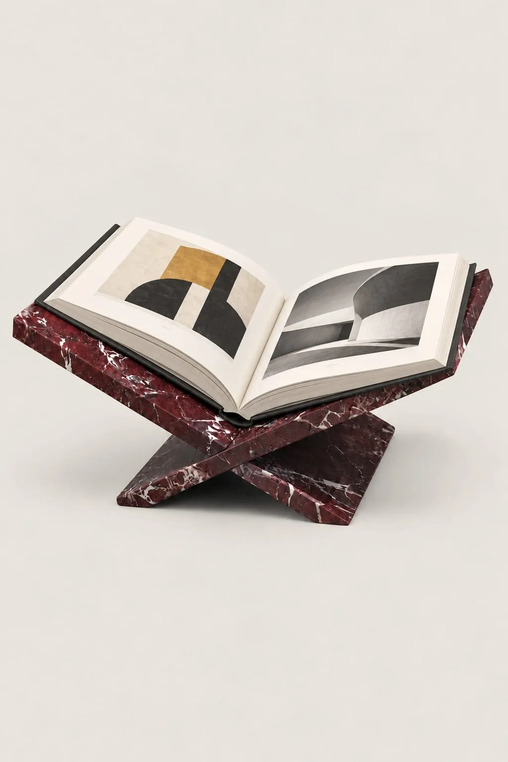 Book Stand in Rosso Levanto, on a plain background